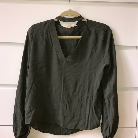 Long sleeve Army green top - Picture 1 of 3